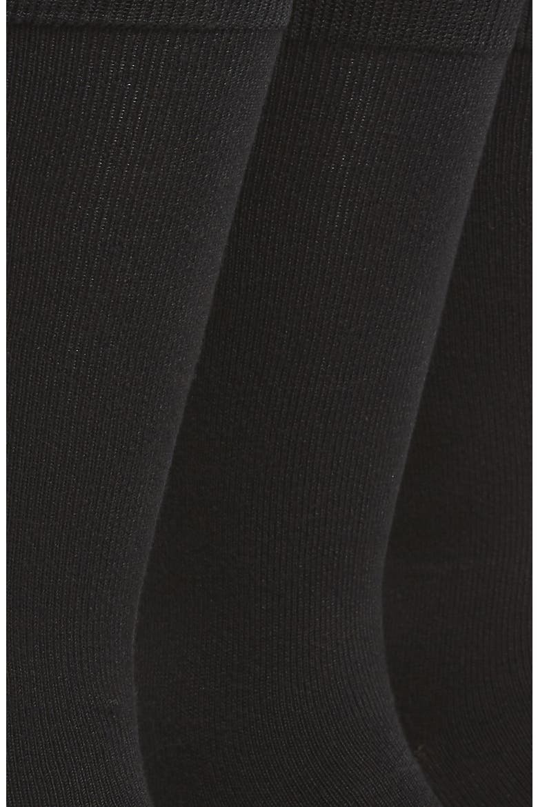 Assorted 3-Pack Supersoft Socks, Alternate, color, BLACK