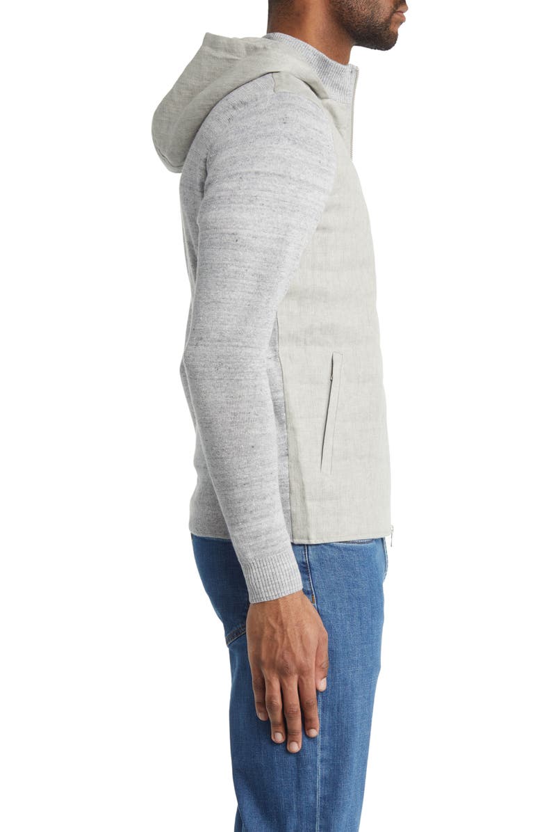 Peter Millar Crown Crafted Journeyman Hooded Wool Blend Bomber Jacket, Alternate, color,