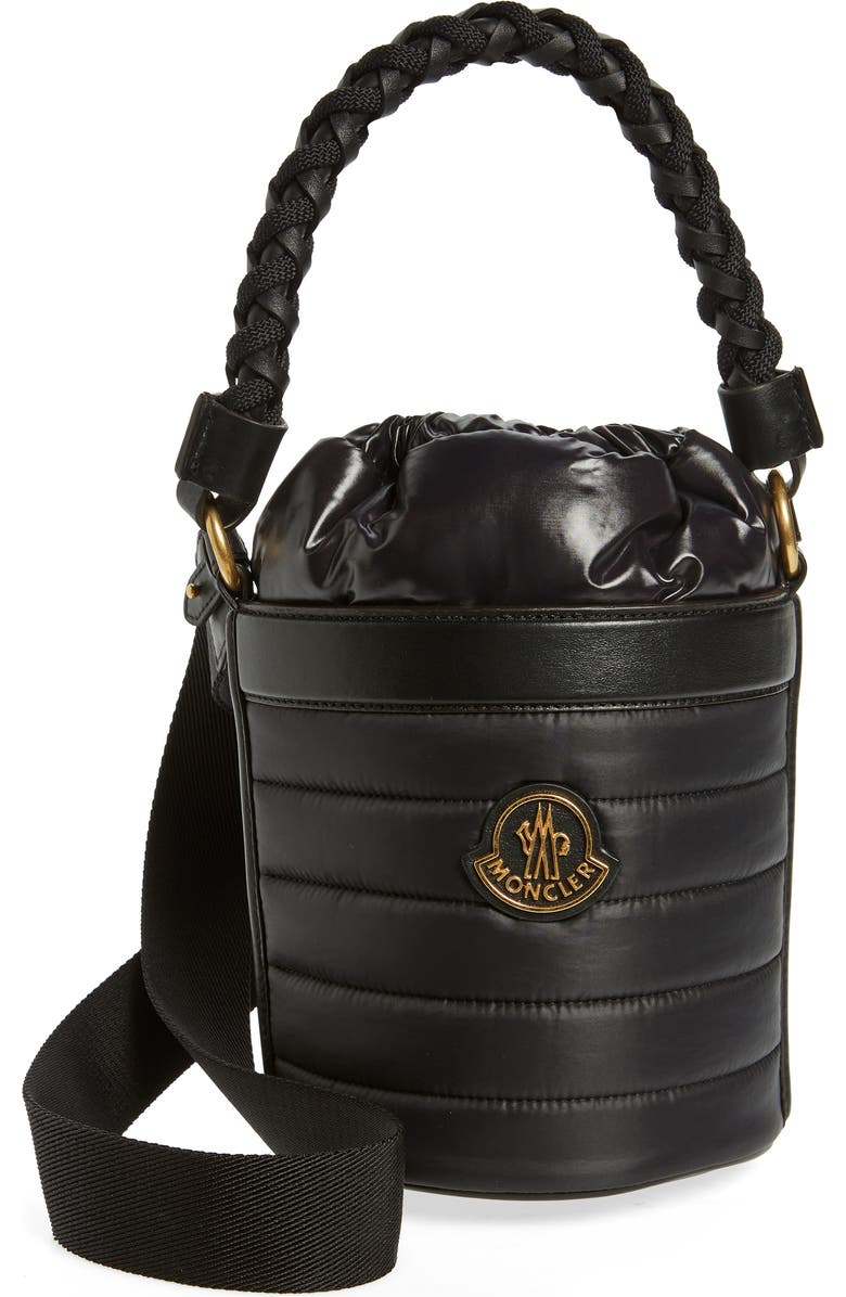 Moncler Kaleah Down Puffer Bucket Bag, Main, color,