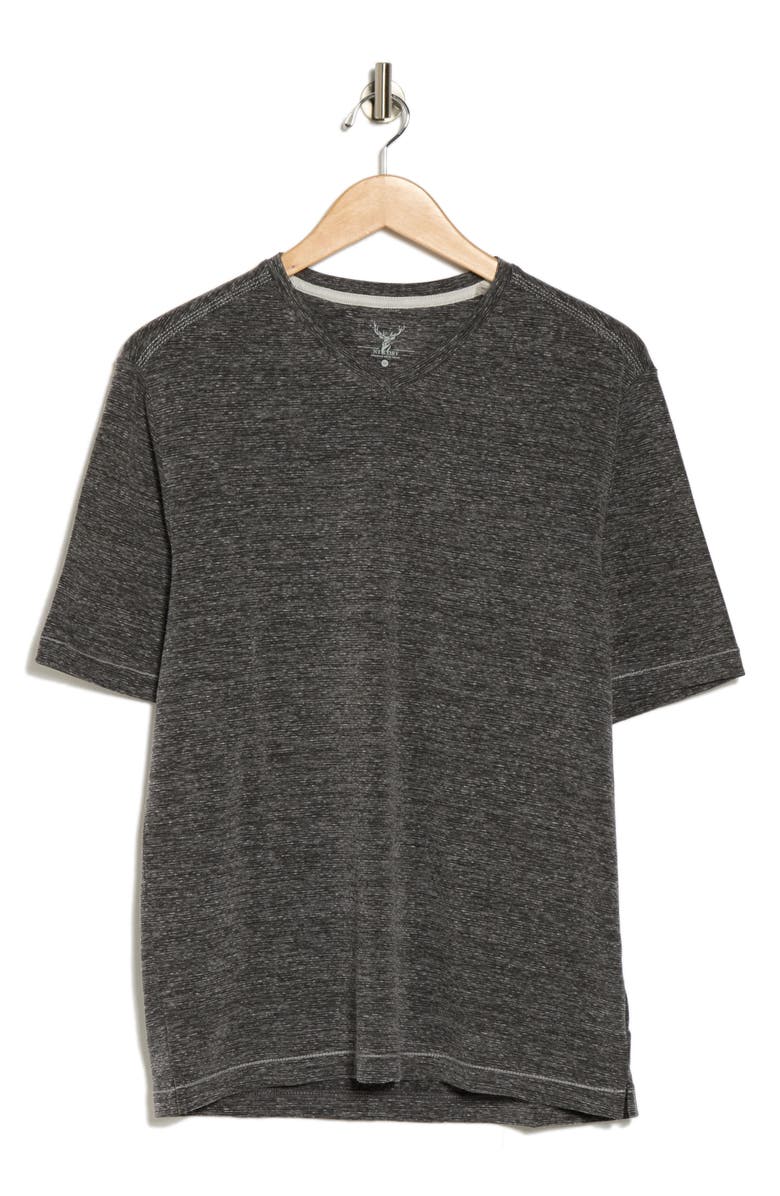 NICOBY V-Neck Slubbed T-Shirt, Alternate, color, Charcoal