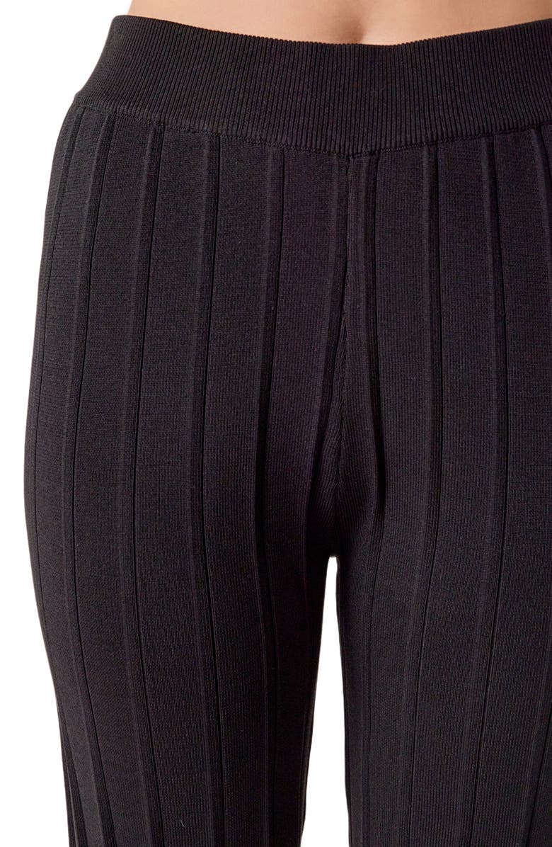 MARSY Rib Sweater Pants, Alternate, color, Black