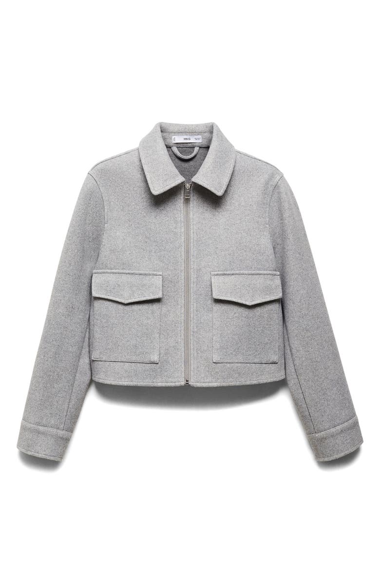 MANGO Structured Zip Jacket, Alternate, color, 
