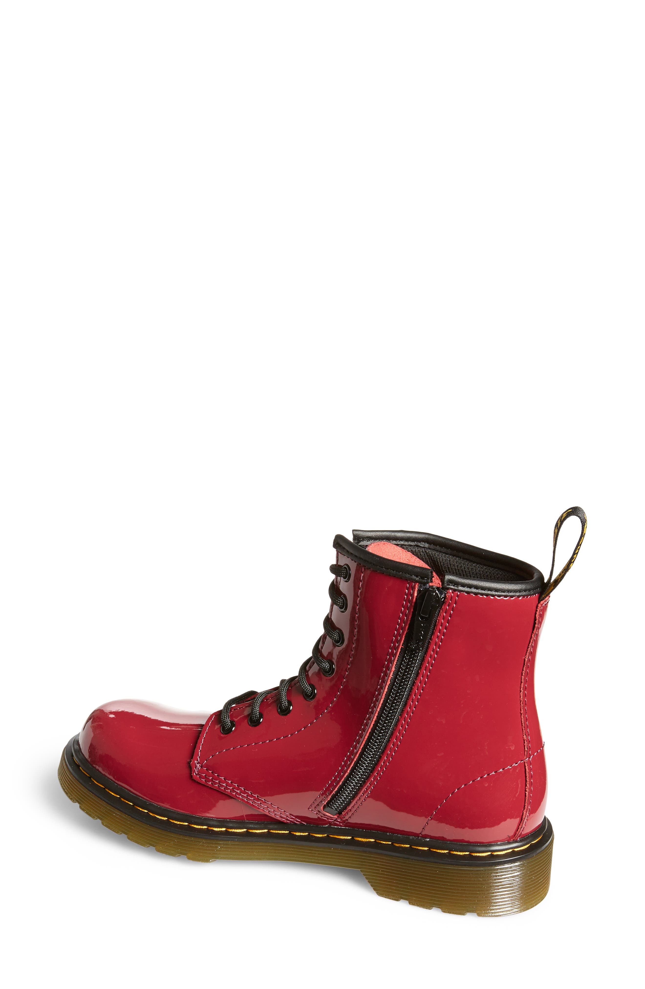 Kids' 1460 Lace-Up Boot, Alternate, color, DARK SCOOTER RED PATENT