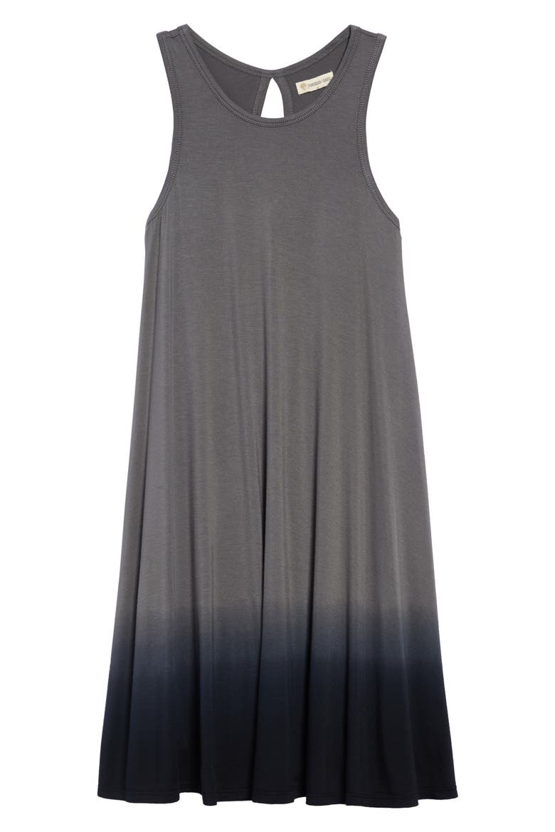 Dip Dye Tank Dress, Main, color, GREY CASTLEROCK- BLACK OMBRE
