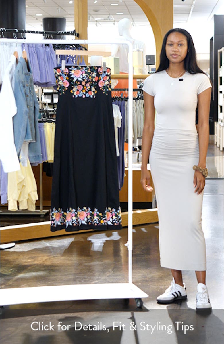 Alpha Embroidered Strapless Midi Dress, sales video thumbnail