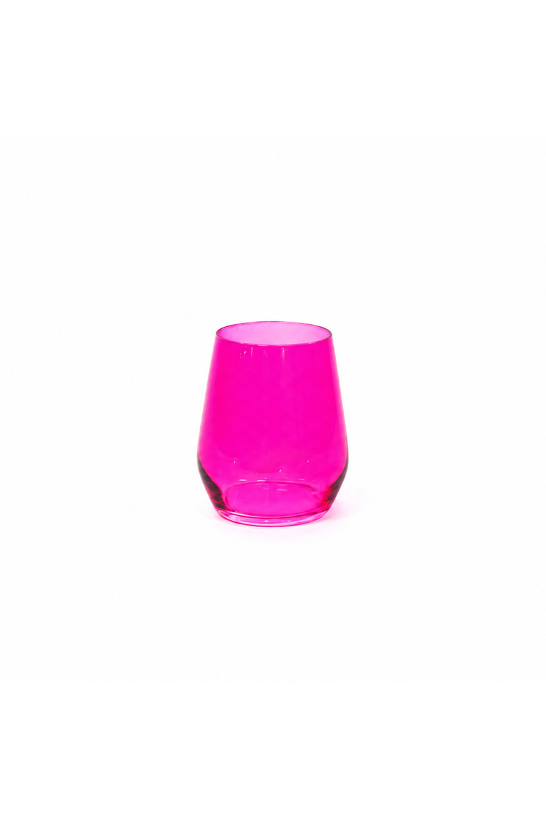 Stemless Wine Glass - Set of 4, Alternate, color, Hot Hot Pink