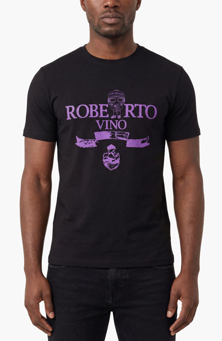 Roberto Vino Roberto Icon Slim Tee, Main, color, Black