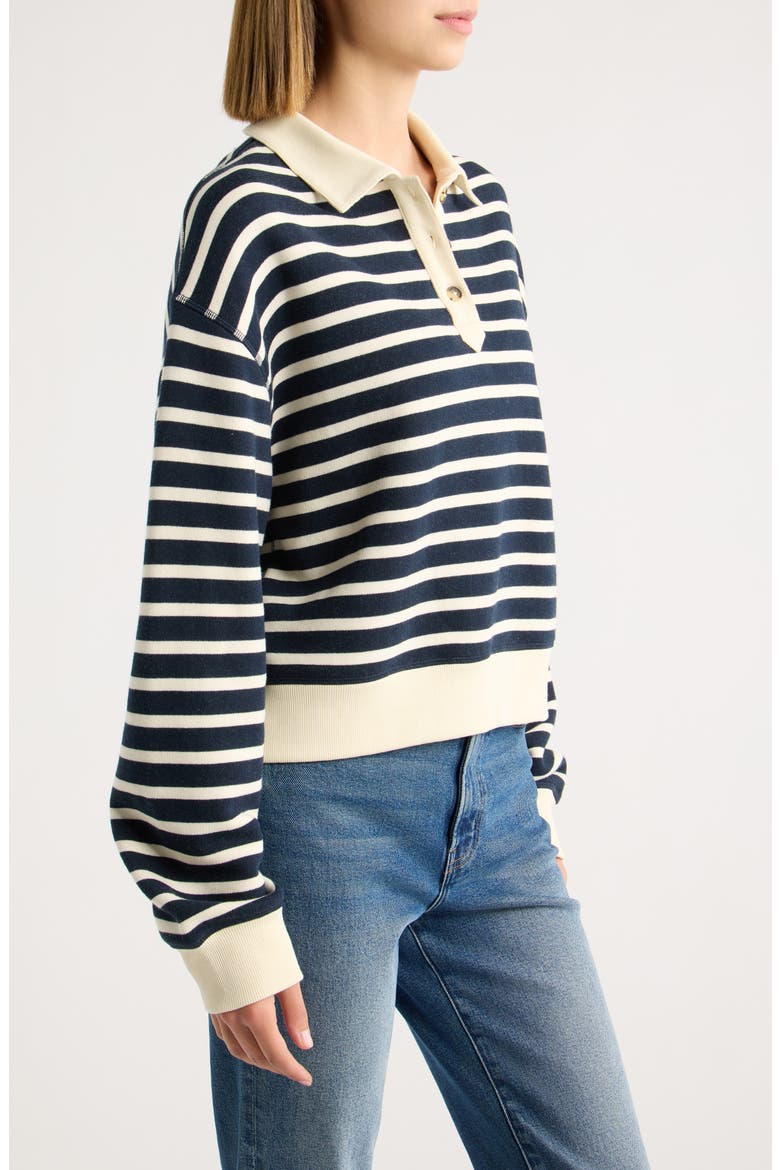 Striped Vintage Terry Polo, Alternate, color, NIV MULTI