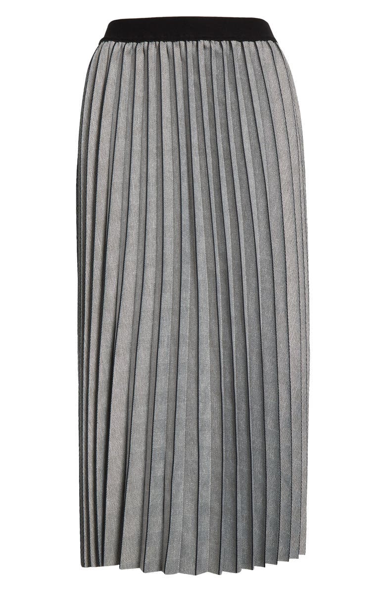 Reiss Nova Pleated Midi Skirt, Alternate, color, Grey