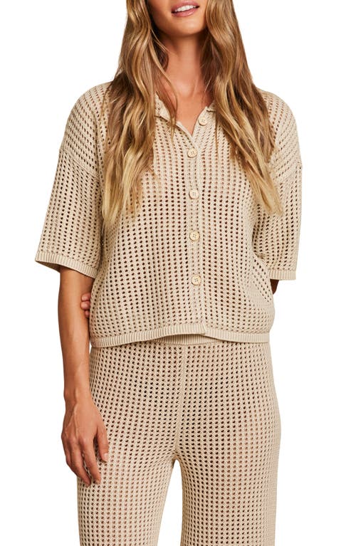 BAREFOOT DREAMS BAREFOOT DREAMS SUN BLEACHED COTTON PAJAMA SHIRT