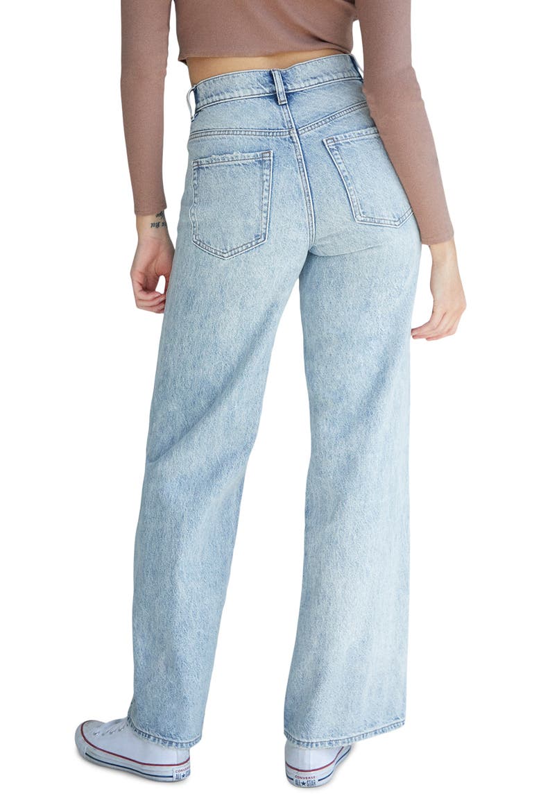 High Waist Baggy Jeans, Alternate, color, MEDIUM INDIGO