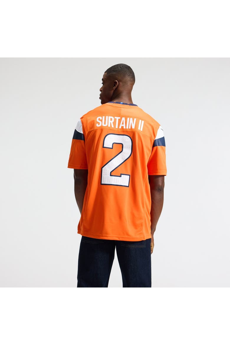 Men's Nike Patrick Surtain II Orange Denver Broncos Team Vapor F.U.S.E. Stitched Limited Jersey, Alternate, color, Orange