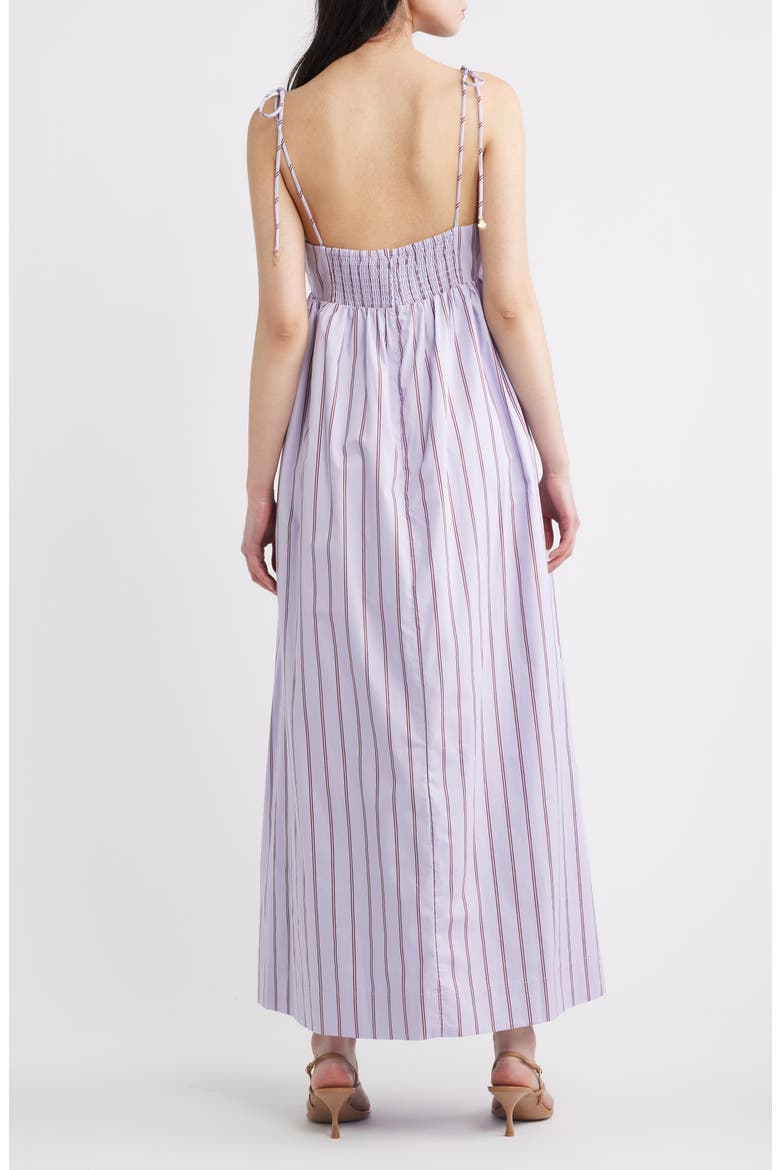 Andi Stripe Cotton Maxi Dress, Alternate, color, PURPLE