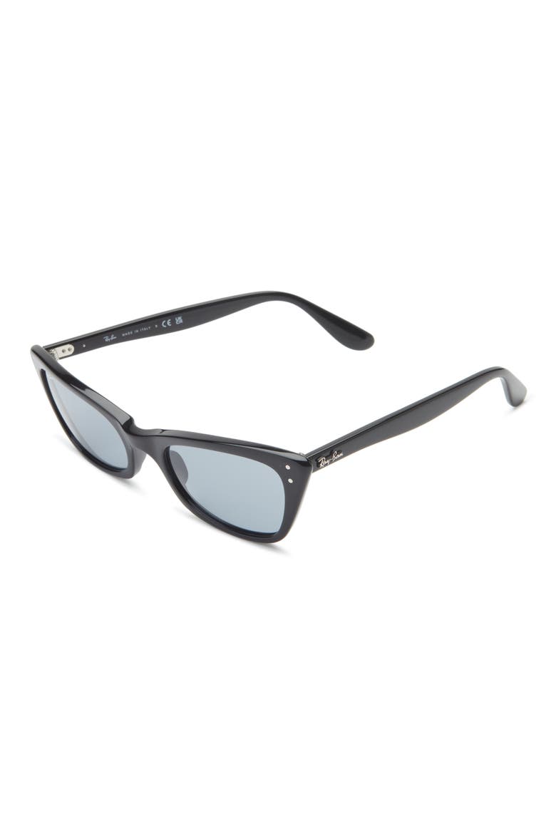 Lady Burbank 52mm Cat Eye Sunglasses, Alternate, color, BLACK / BLUE