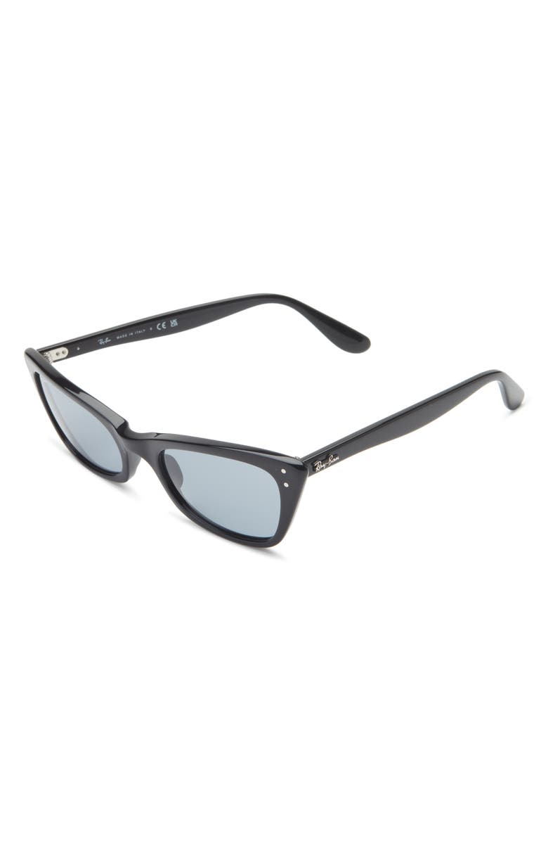 Ray-Ban Lady Burbank 52mm Cat Eye Sunglasses, Alternate, color, Black / Blue