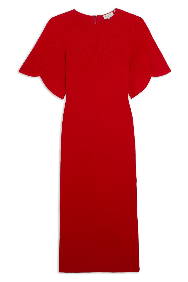 Raelea Rib Sweater Dress, Alternate, color, RED