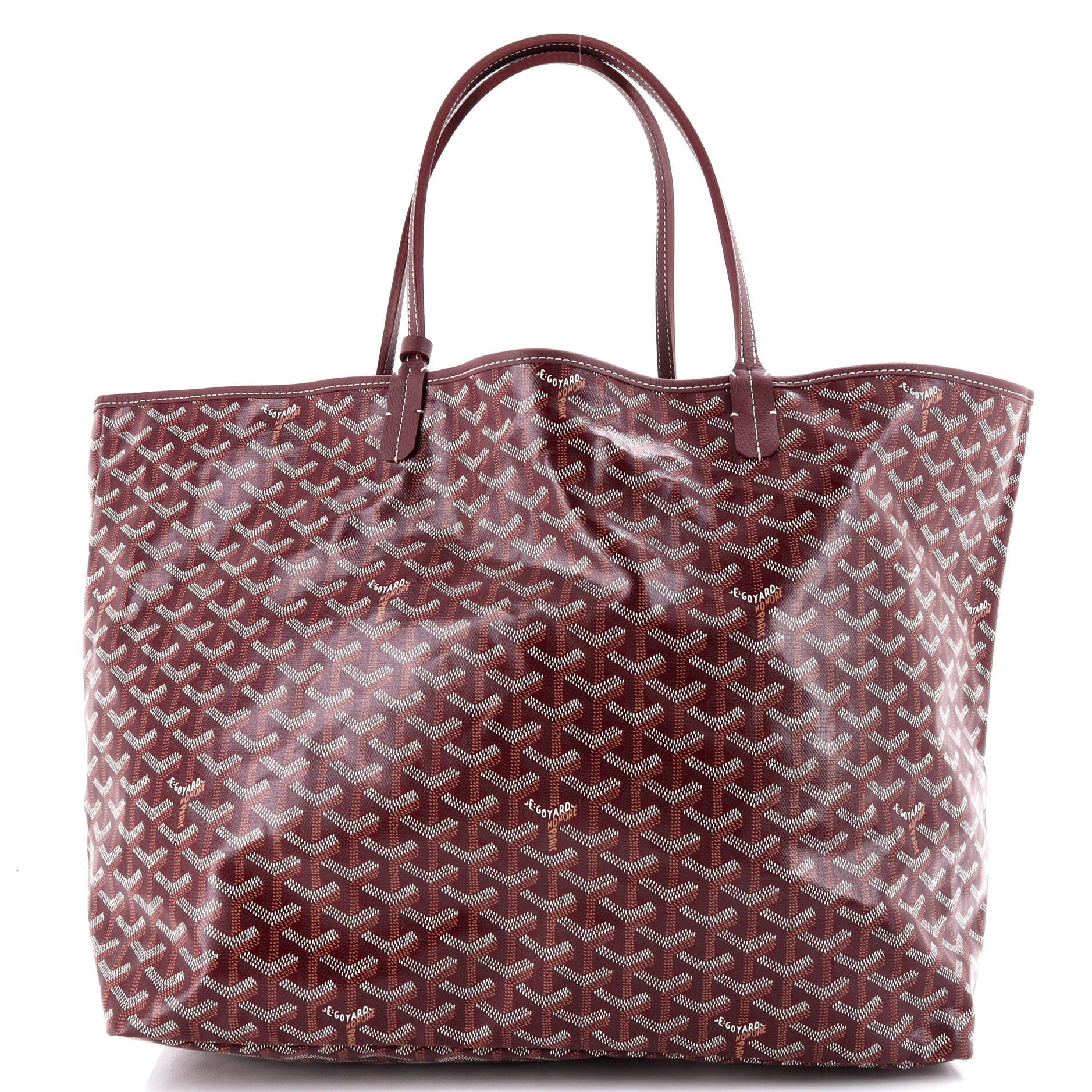 Pre-Owned Goyard Saint Louis Tote Coated Canvas GM, Alternate, color, Red