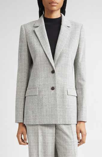 Lafayette 148 New York Glen Plaid Bouclé Knit Blazer
