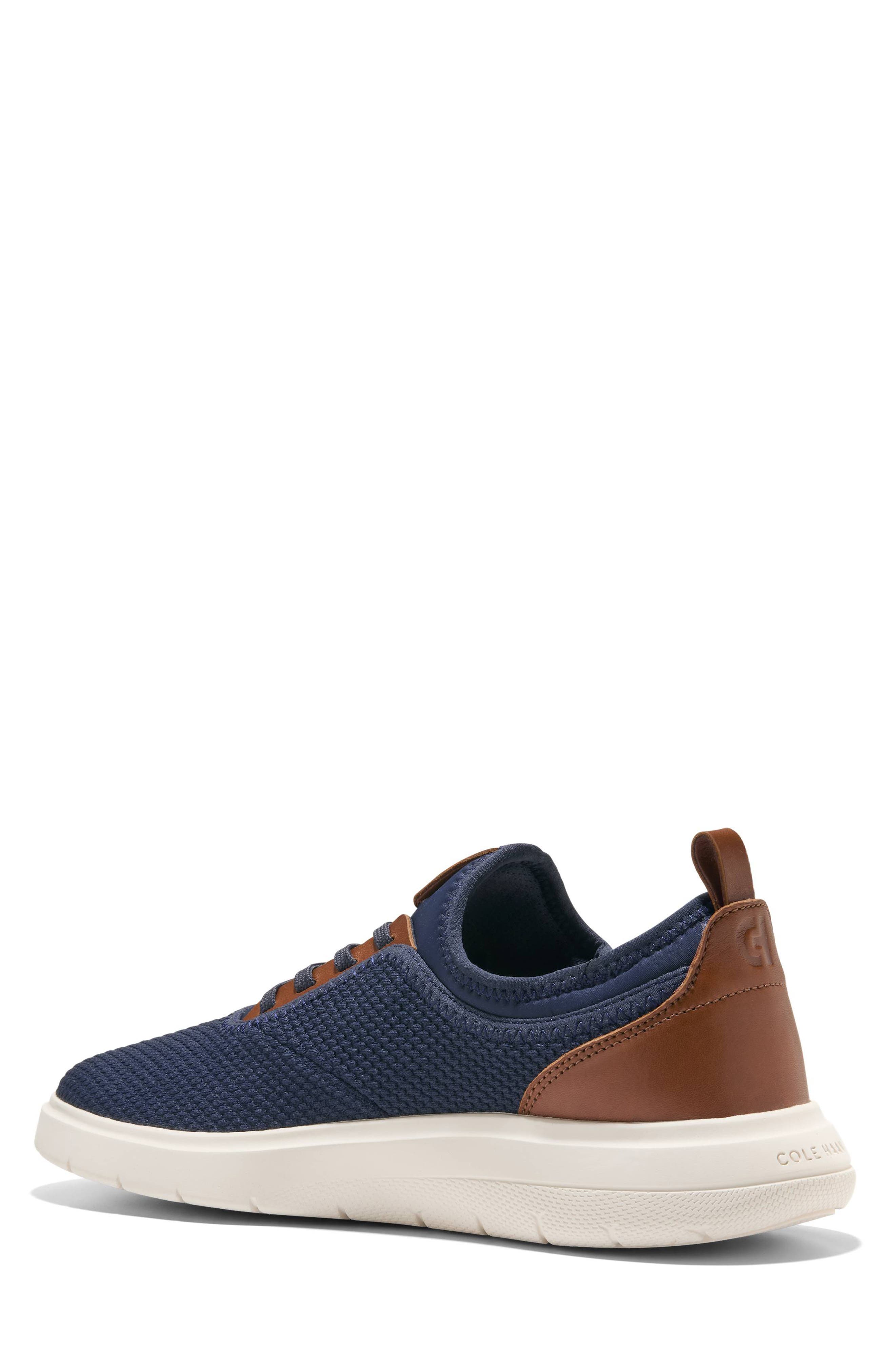 Cole Haan <p>Grand Versiq Sneaker (Men)</p>, Alternate, color, Navy/ British Tan