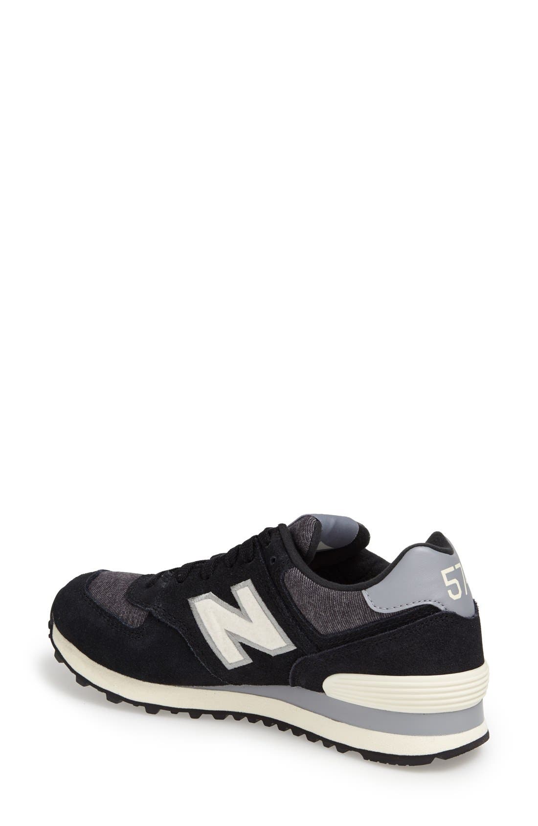 '574' Sneaker, Alternate, color, GREY/ BLACK/ WHITE