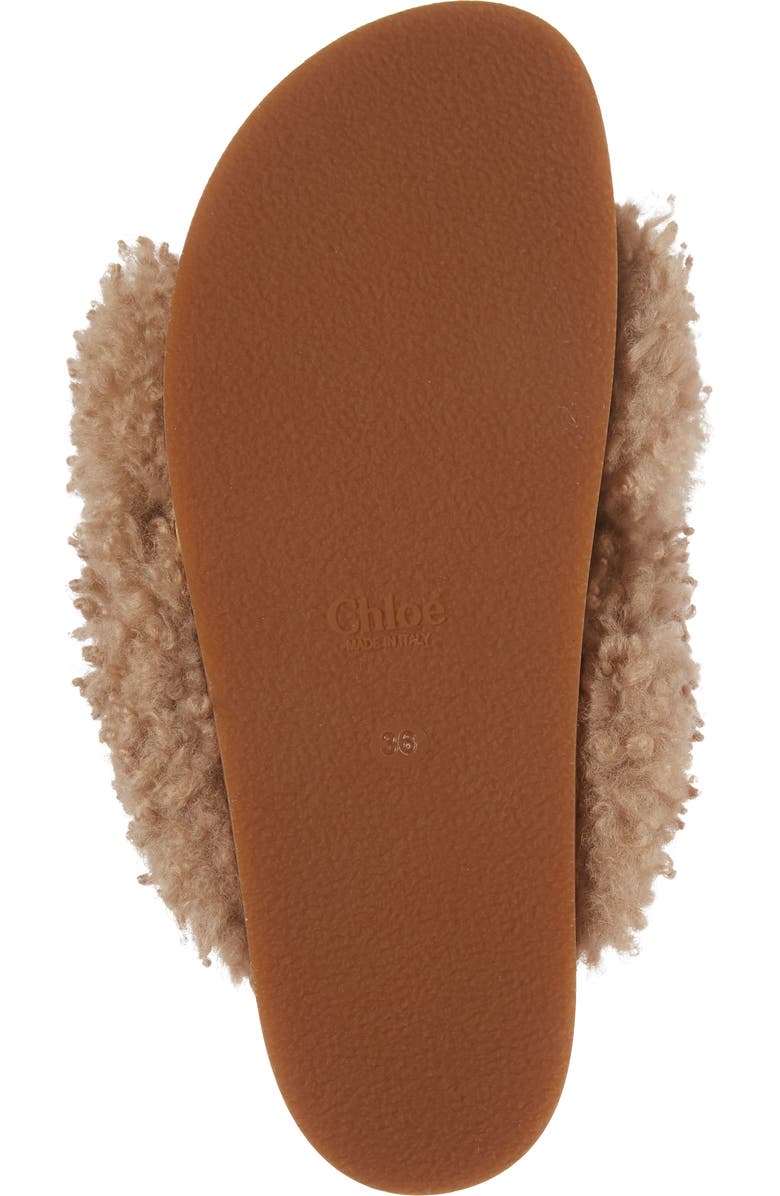 Chloé Kerenn Genuine Shearling Sandal, Alternate, color,