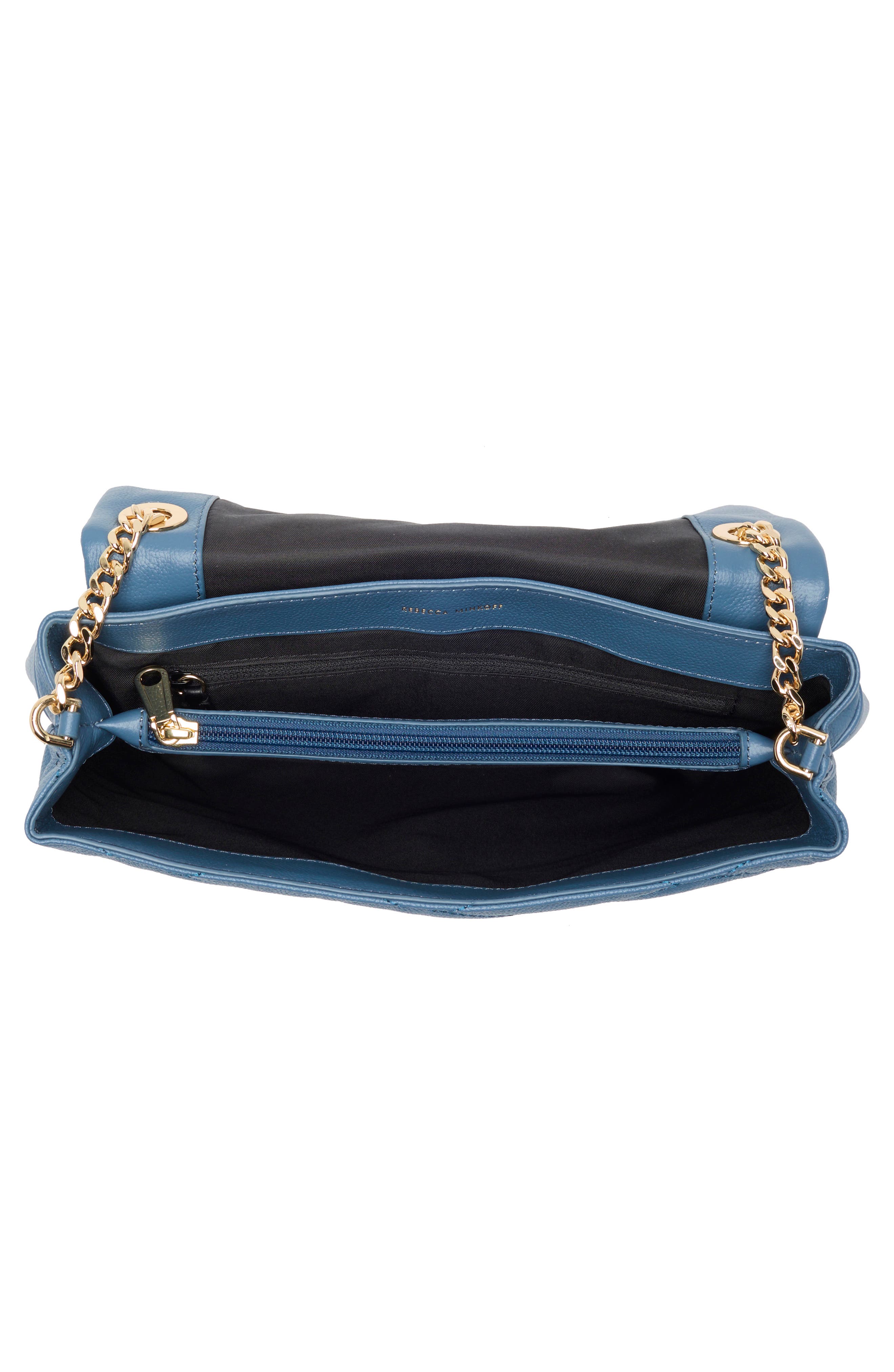 Edie Quilted Leather Convertible Shoulder Bag, Alternate, color, CIELO