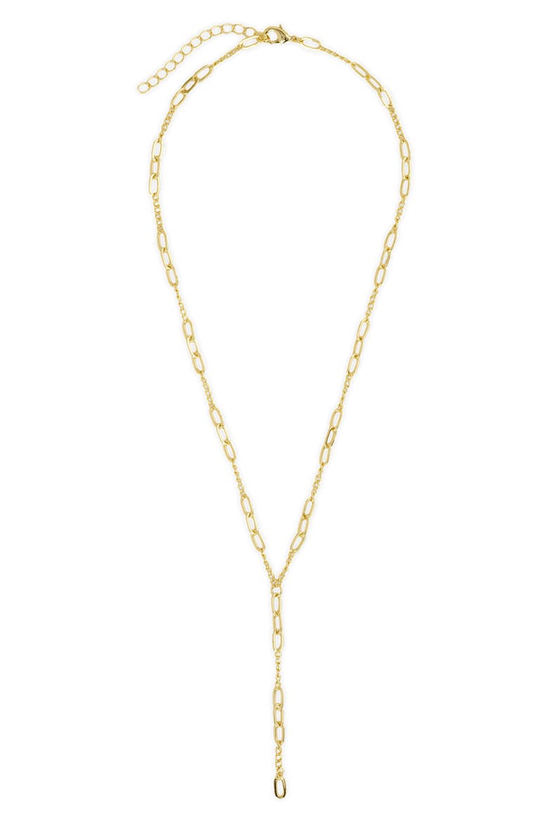 Cynthia Mixed Link Y-Necklace, Alternate, color, GOLD