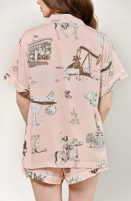 Katie Kime Texas Toile Shorts Set In Multi