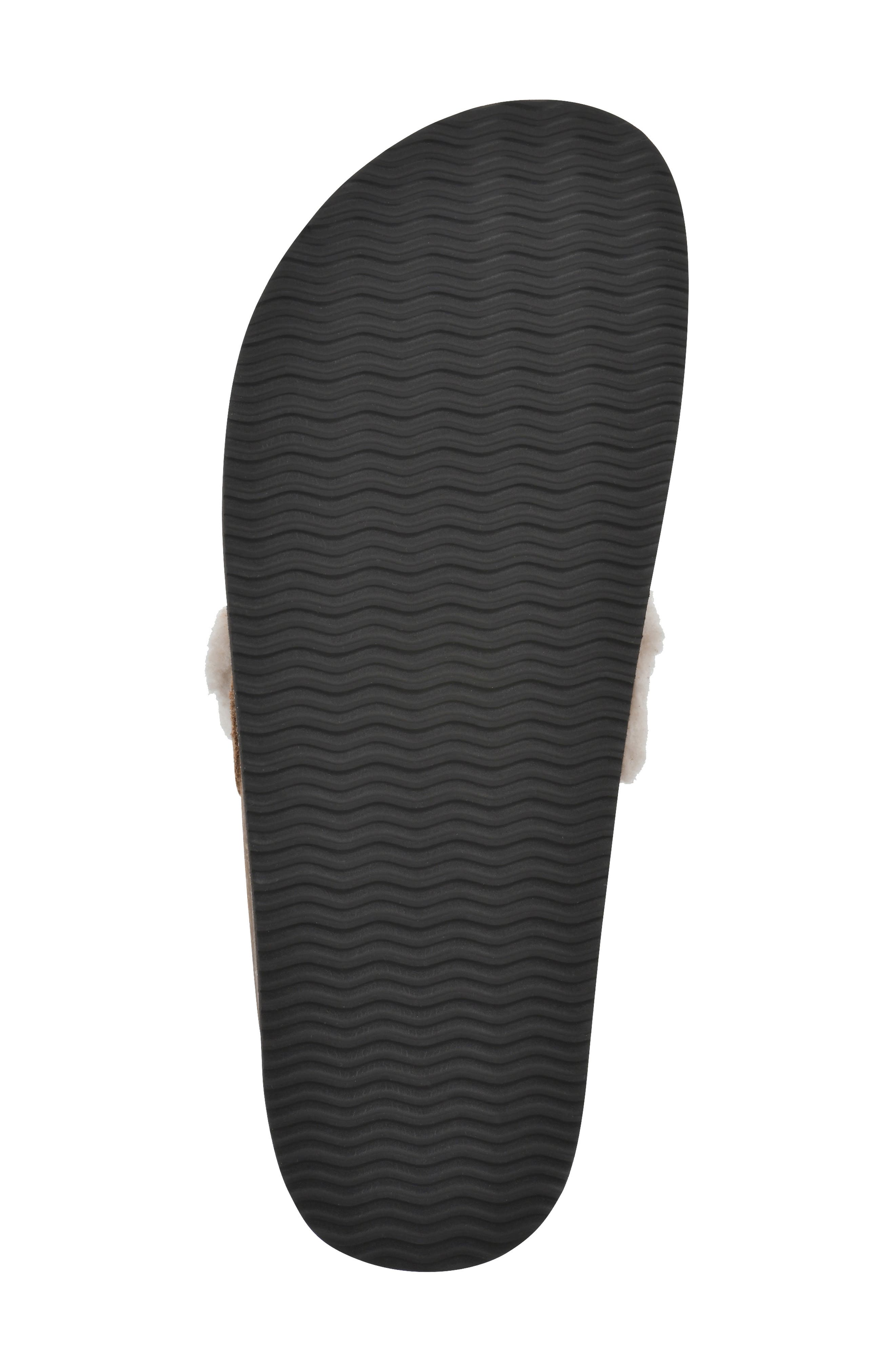 White Mountain Footwear Baylen Faux Shearling Trim Clog, Alternate, color, Chestnut Suede Faux Fur