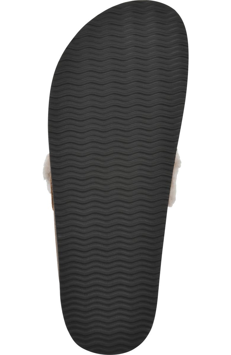 White Mountain Footwear Baylen Faux Shearling Trim Clog, Alternate, color, Chestnut Suede Faux Fur