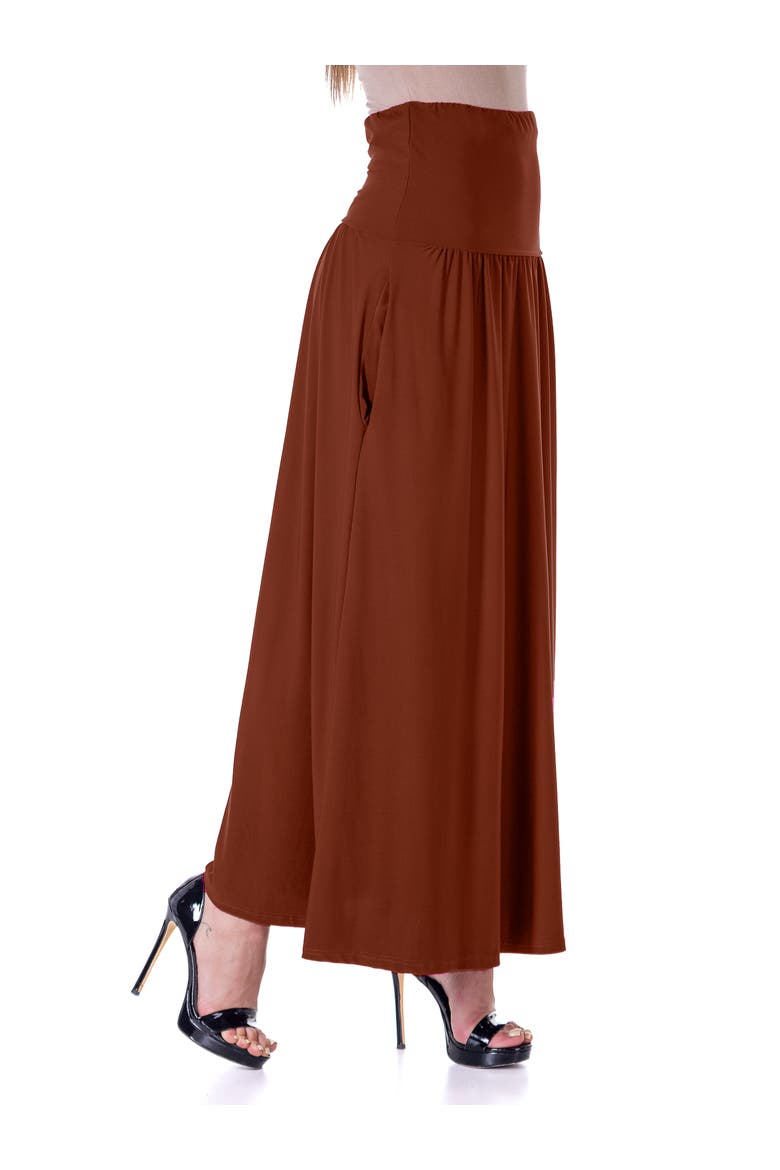 Foldover Maxi Skirt With Pockets, Alternate, color, Tobacco