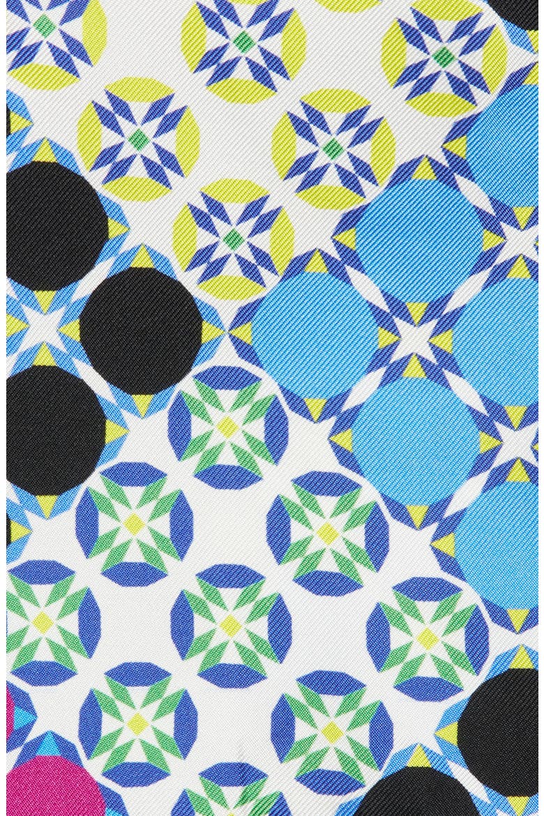 Multicolor Print Silk Pocket Square, Alternate, color, MULTI