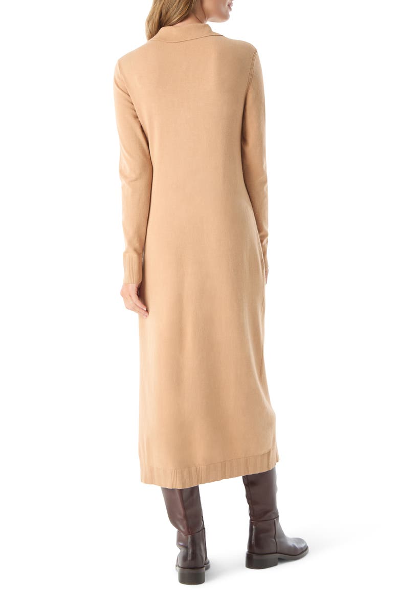 Adira Collar Long Sleeve Knit Maxi Dress, Alternate, color, BUTTERUM