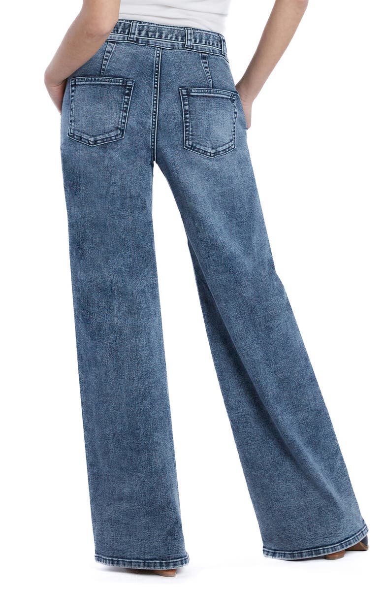 HINT OF BLU Mighty Belted High Waist Wide Leg Jeans, Alternate, color, 