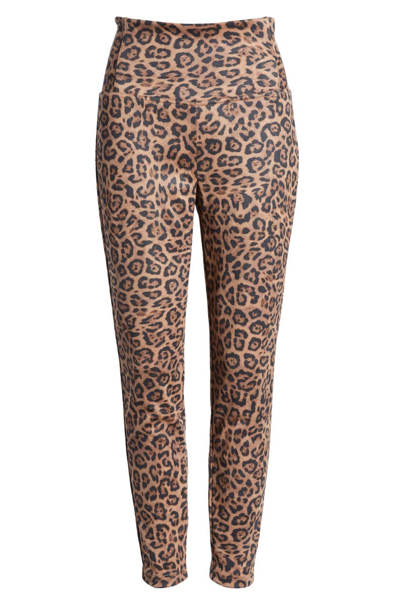 Tinsel Leopard Print High Waist Leggings, Alternate, color,