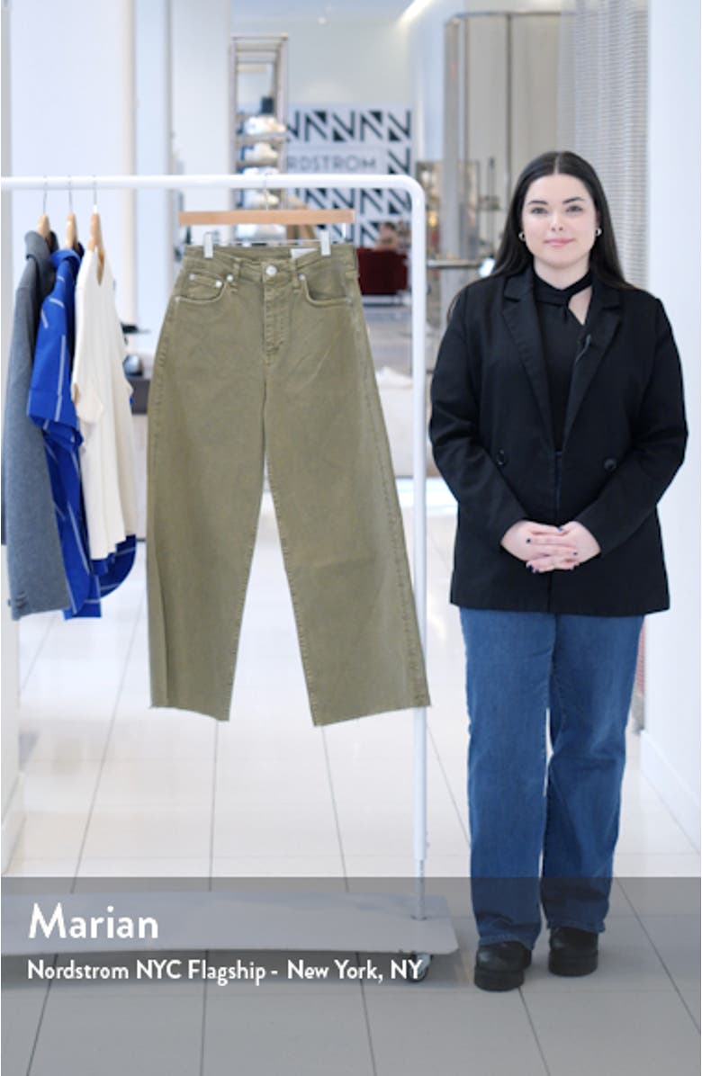 Andi Raw Hem Crop Wide Leg Jeans, sales video thumbnail