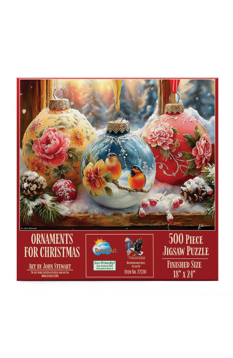 Sunsout Ornaments for Christmas 500 piece Jigsaw Puzzle for Adults, Alternate, color, Multicolor