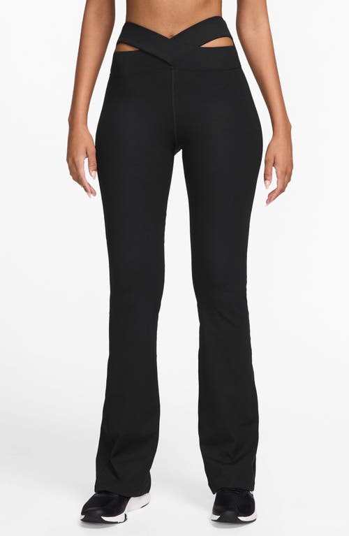 Nike Zenvy Dri-fit Cutout High Waist Flare Rib Leggings