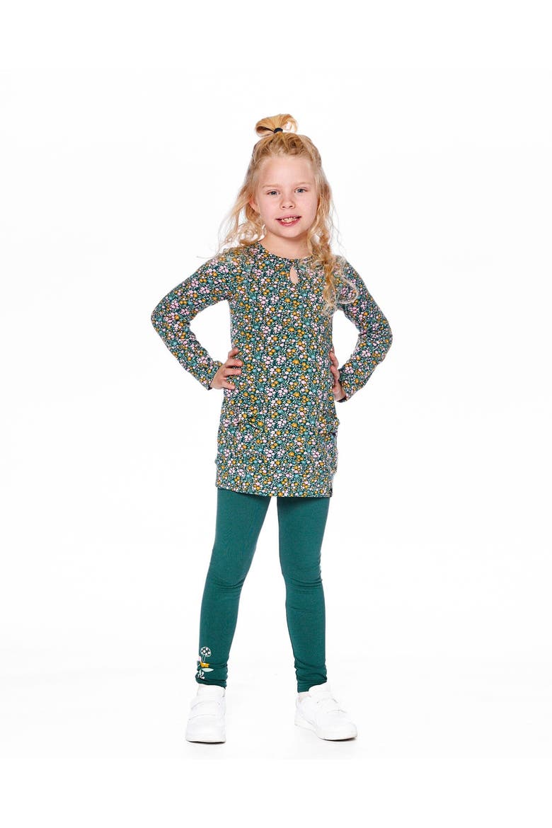 Jersey Tunic with Floral, Alternate, color, Green