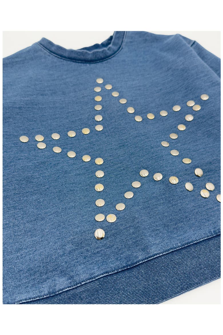 Kids' Playtime Studded Star Knit Two-Piece Set, Alternate, color, BLUE JEAN
