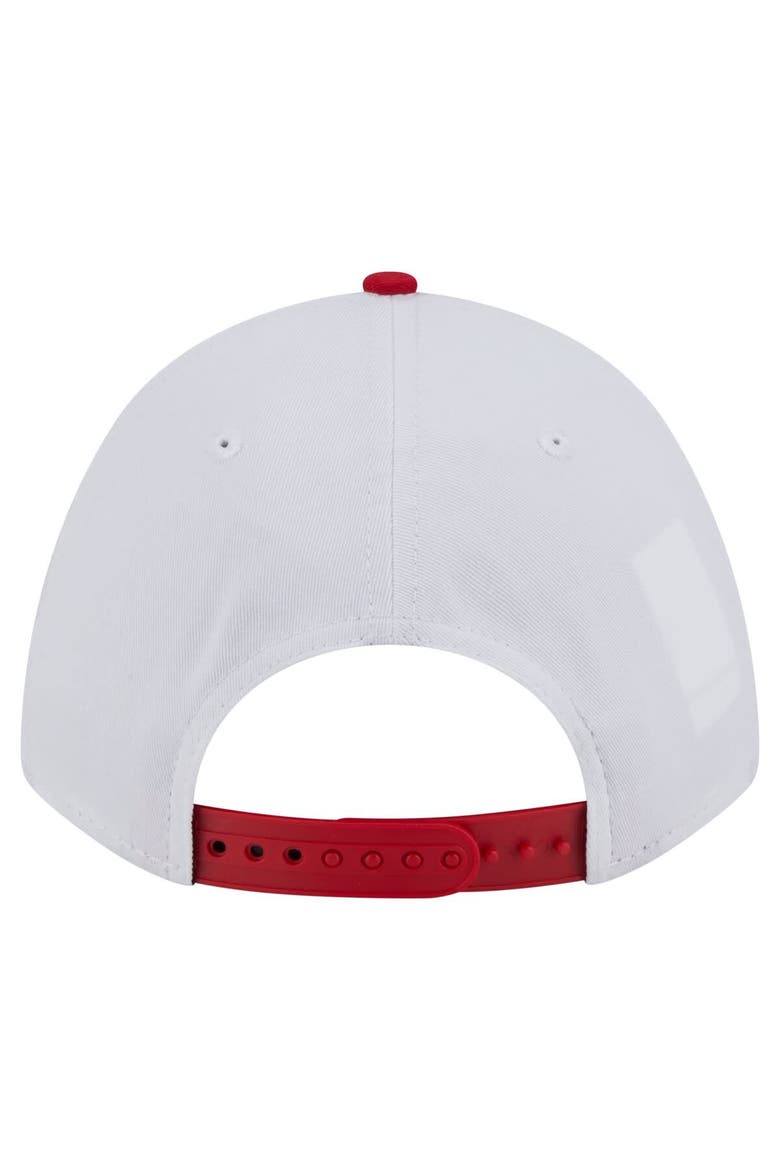 Men's New Era White/Red Arizona Wildcats Arch Two-Tone Rope 9FORTY A-Frame M-Crown Adjustable Hat, Alternate, color, White