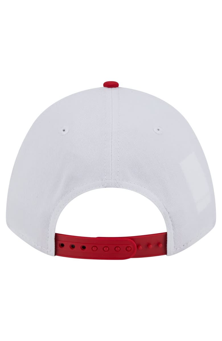 New Era Men's New Era White/Red Arizona Wildcats Arch Two-Tone Rope 9FORTY A-Frame M-Crown Adjustable Hat, Alternate, color, White