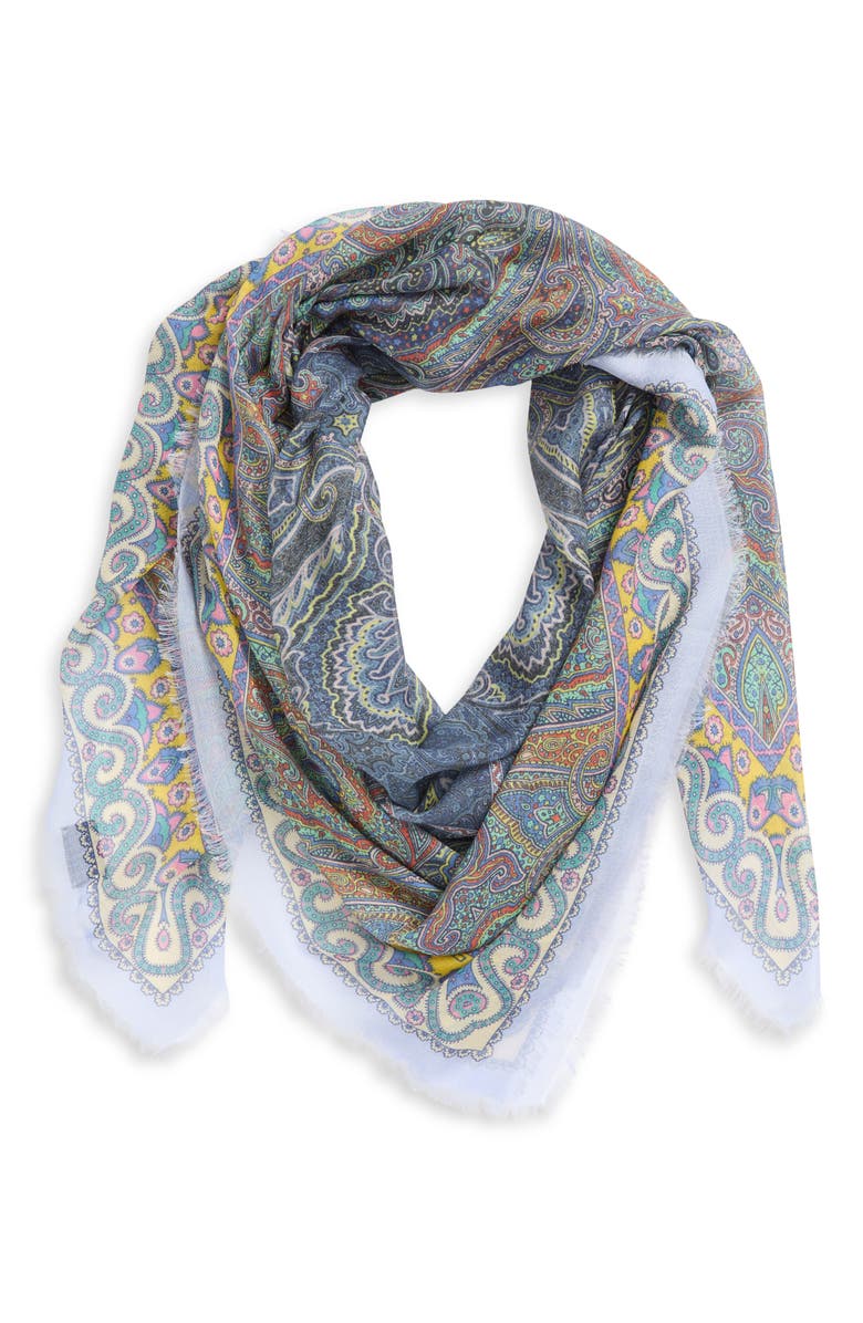 Etro Aida Paisley Modal & Silk Scarf, Alternate, color, 