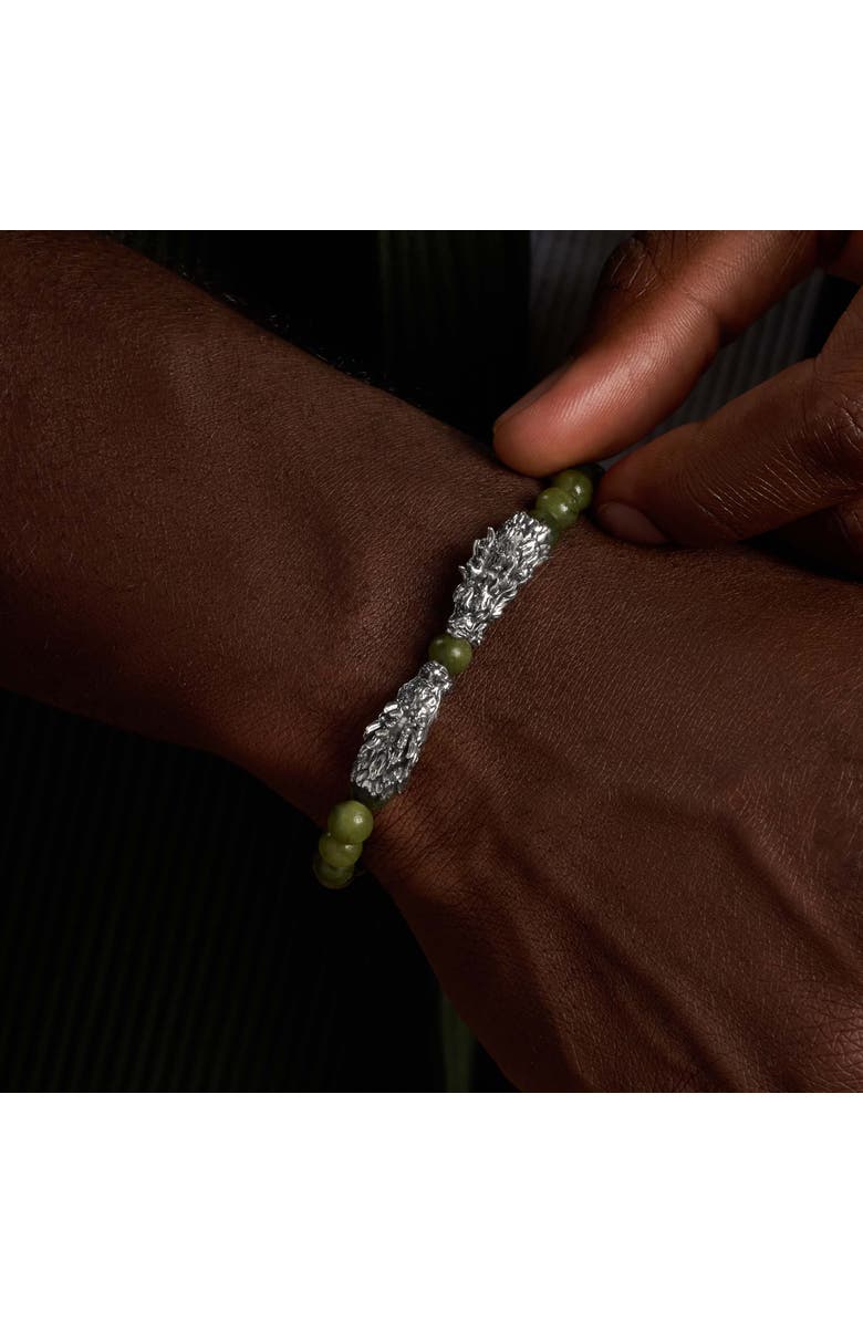 Karma and Luck Dragon's Valor Jade Bracelet, Alternate, color,