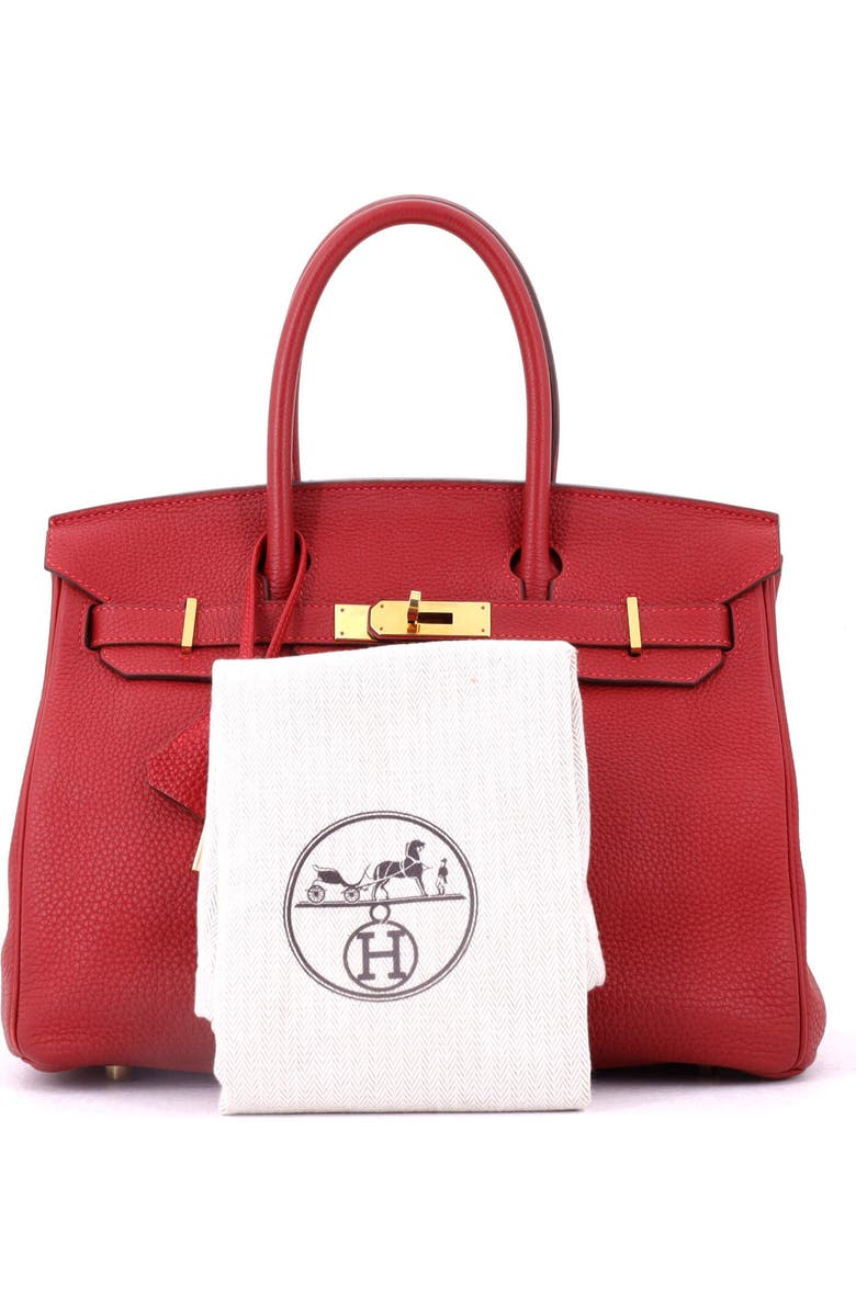 Pre-Owned Hermes Birkin Handbag Red Togo with Gold Hardware 30, Alternate, color, Rouge Vif