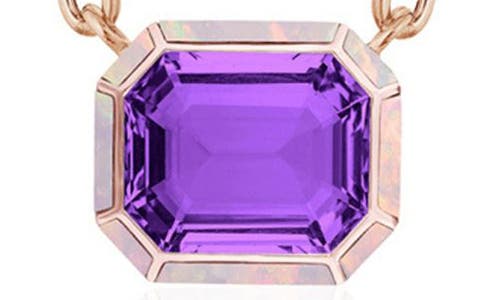 Goshwara Melange Emerald Cut Pendant Necklace In Gold