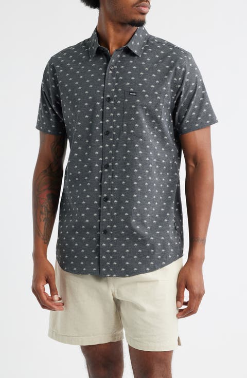 Fun Times Tech Short Sleeve Performance Button-Up Shirt