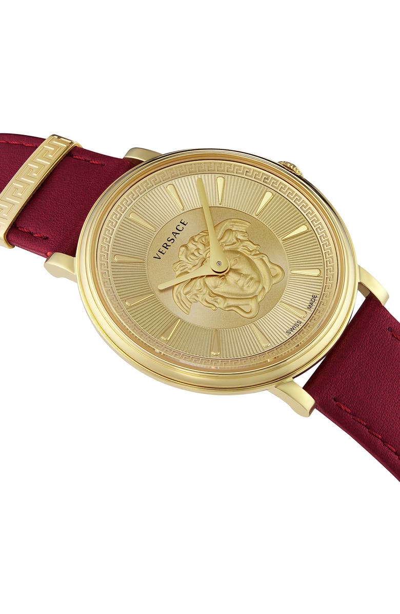 Versace V-Circle Medusa Bracelet Watch, 38mm, Alternate, color, Gold