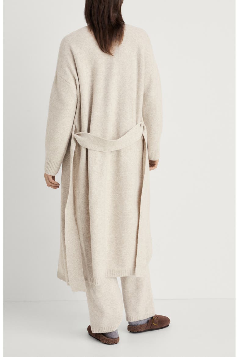 Longline Tie Belt Cardigan, Alternate, color, LIGHT BEIGE