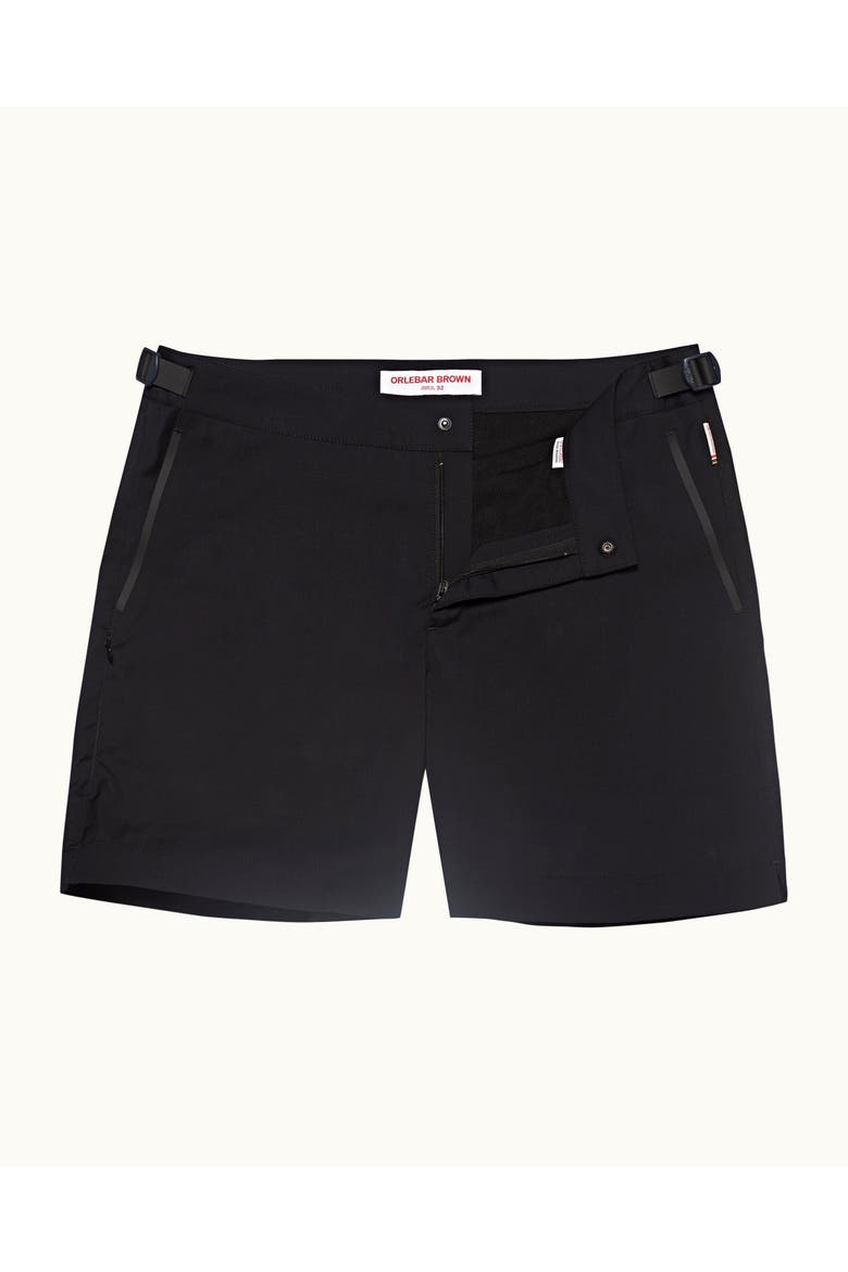 Bulldog Bonded Mid-Length Classic Fit Swim Shorts, Main, color, NIGHT IRIS